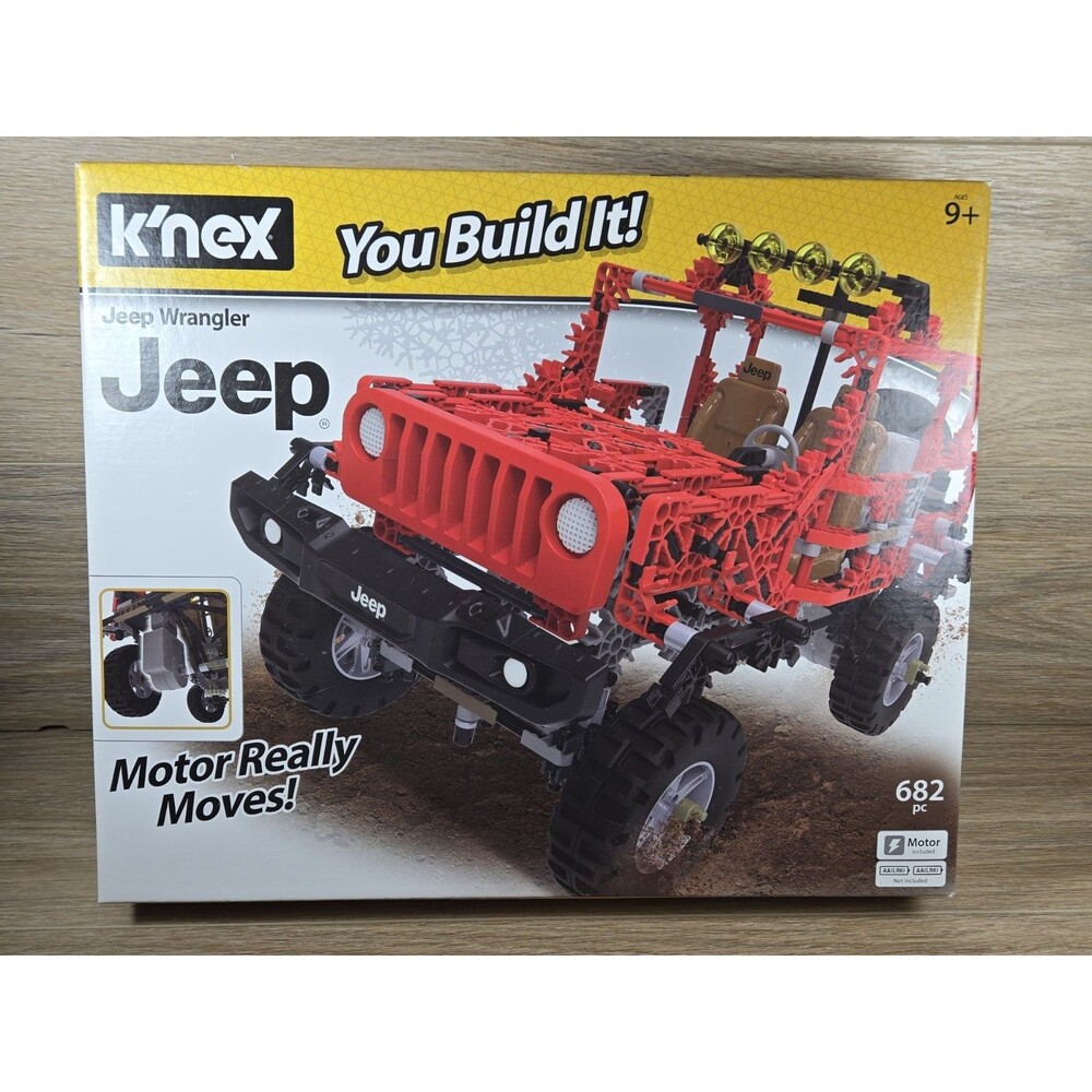 K'nex Red Jeep Wrangler Motorized Collectible 682 Piece Working Motor New Sealed